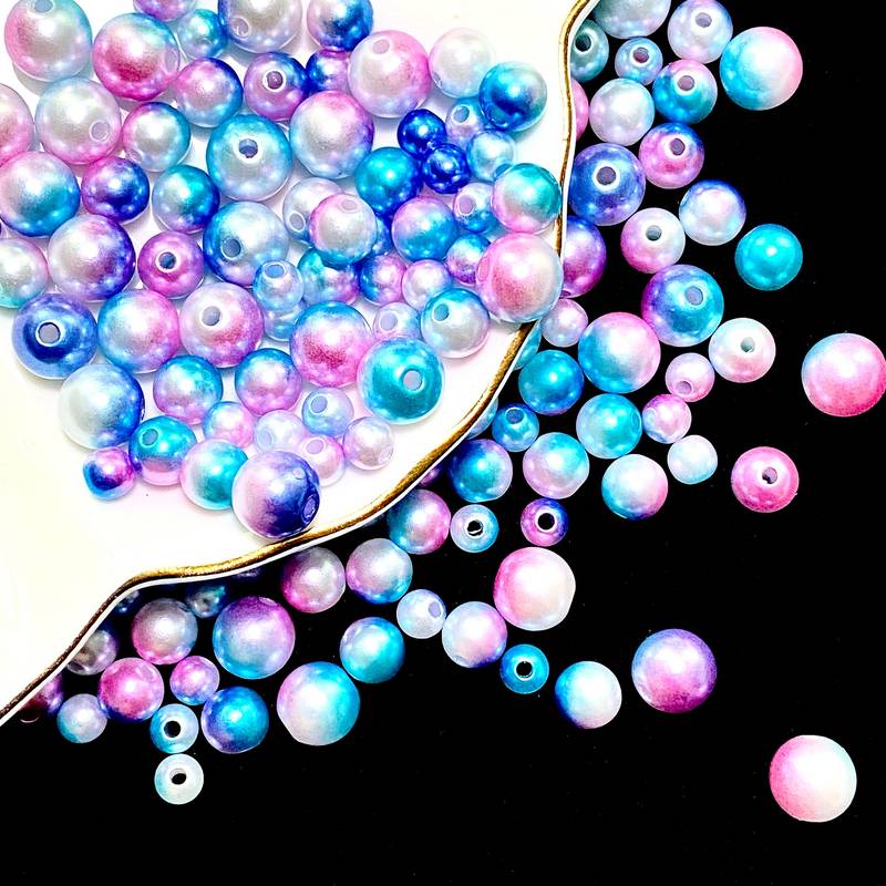Mermaid Beads Colorful Beads Two colored Hole Beads - Temu